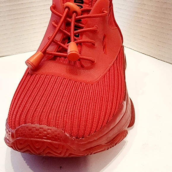 Steve Madden Match-K Trainers Mens with Translucent Sole in Red Sneakers Size 7 - Picture 6 of 9